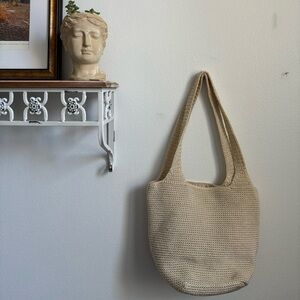 the sak white crochet bag